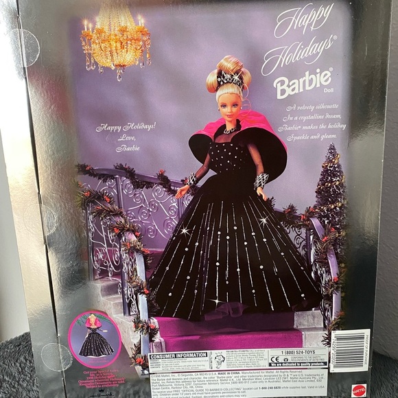 Happy Holidays Barbie 1998- special edition with RARE MISPRINT - Picture 4 of 8